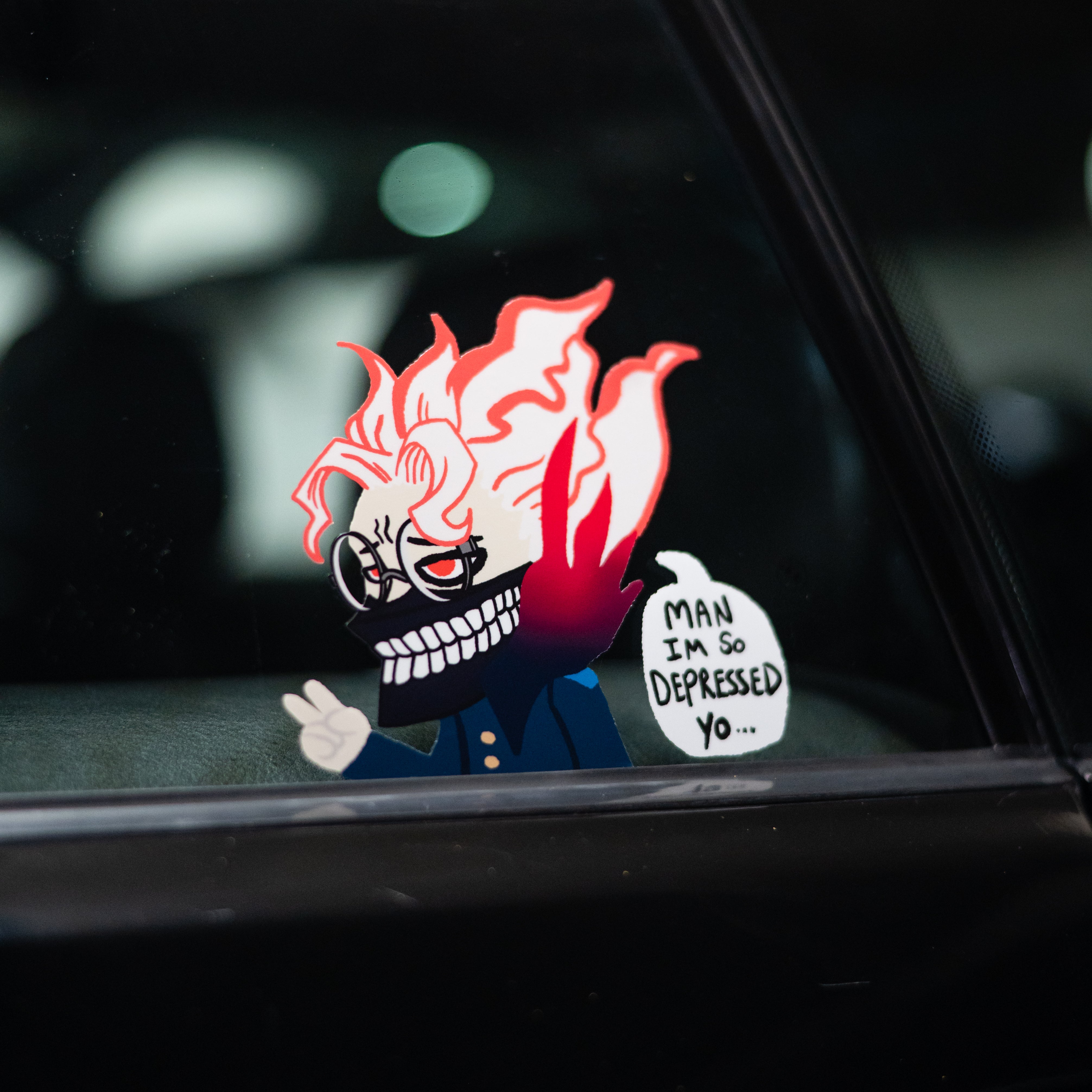 Okarun Peeking Sticker