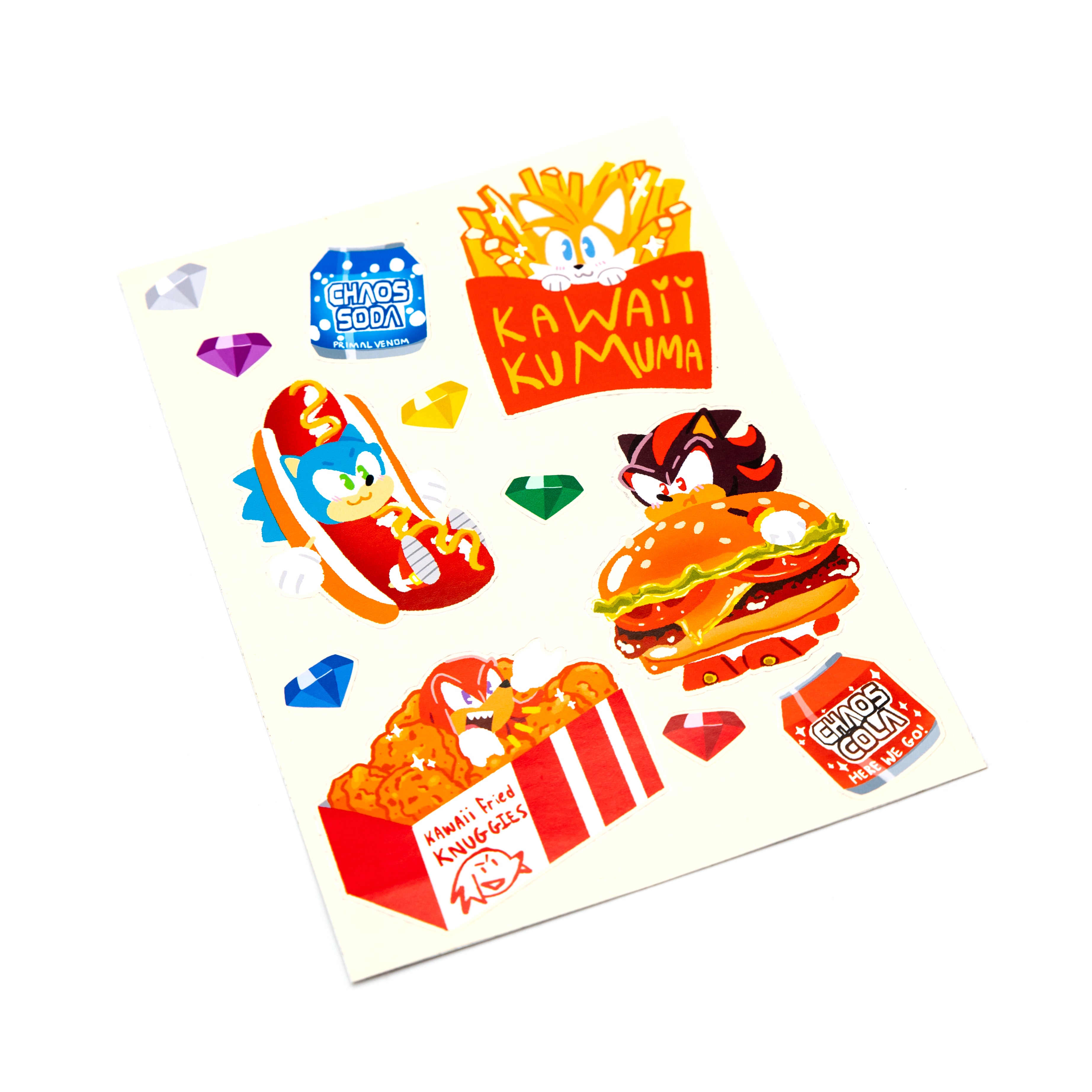 Sonic Hedgie Fast Food Pals Sticker Sheet