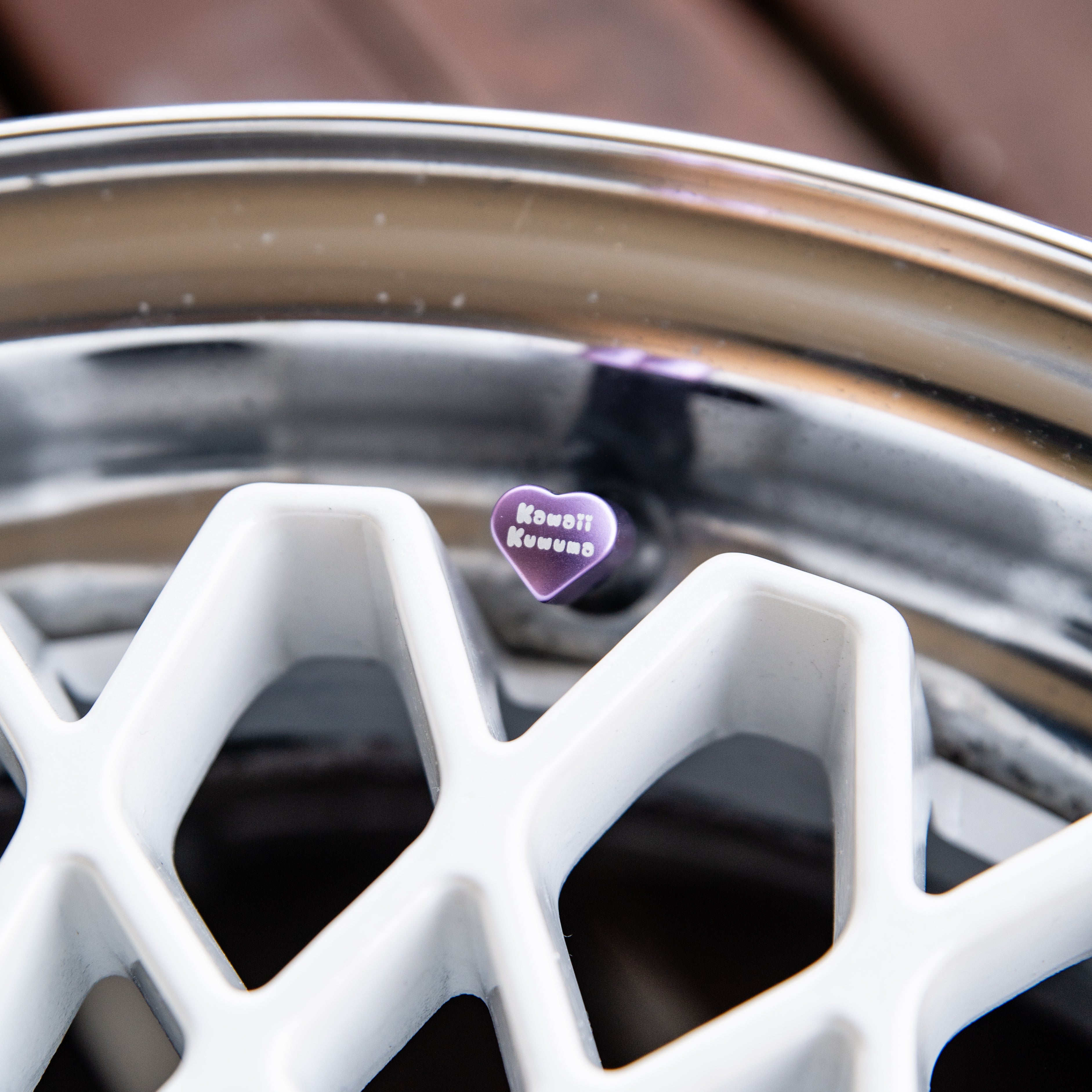 Heart Shaped Valve Stem Caps