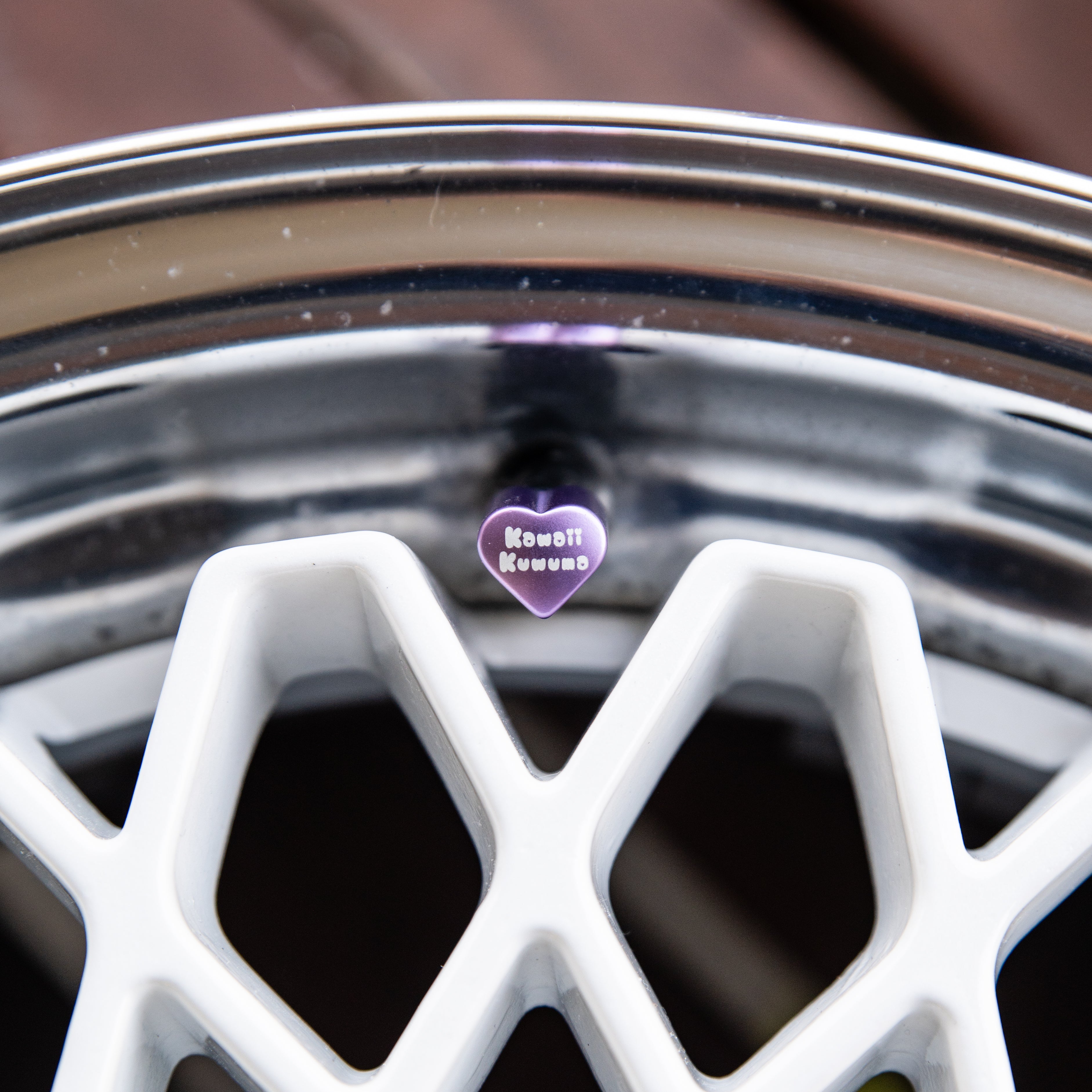 Heart Shaped Valve Stem Caps