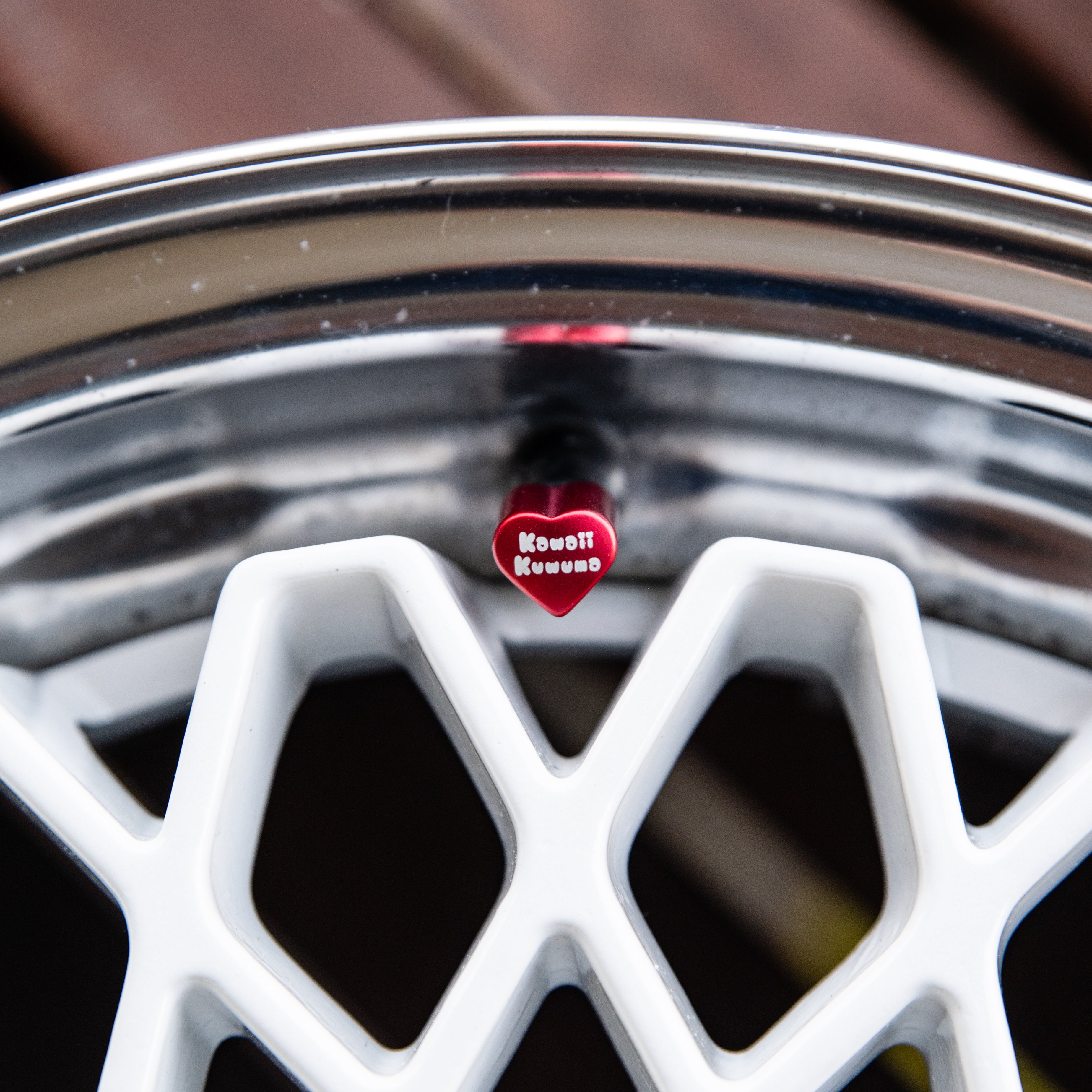 Heart Shaped Valve Stem Caps