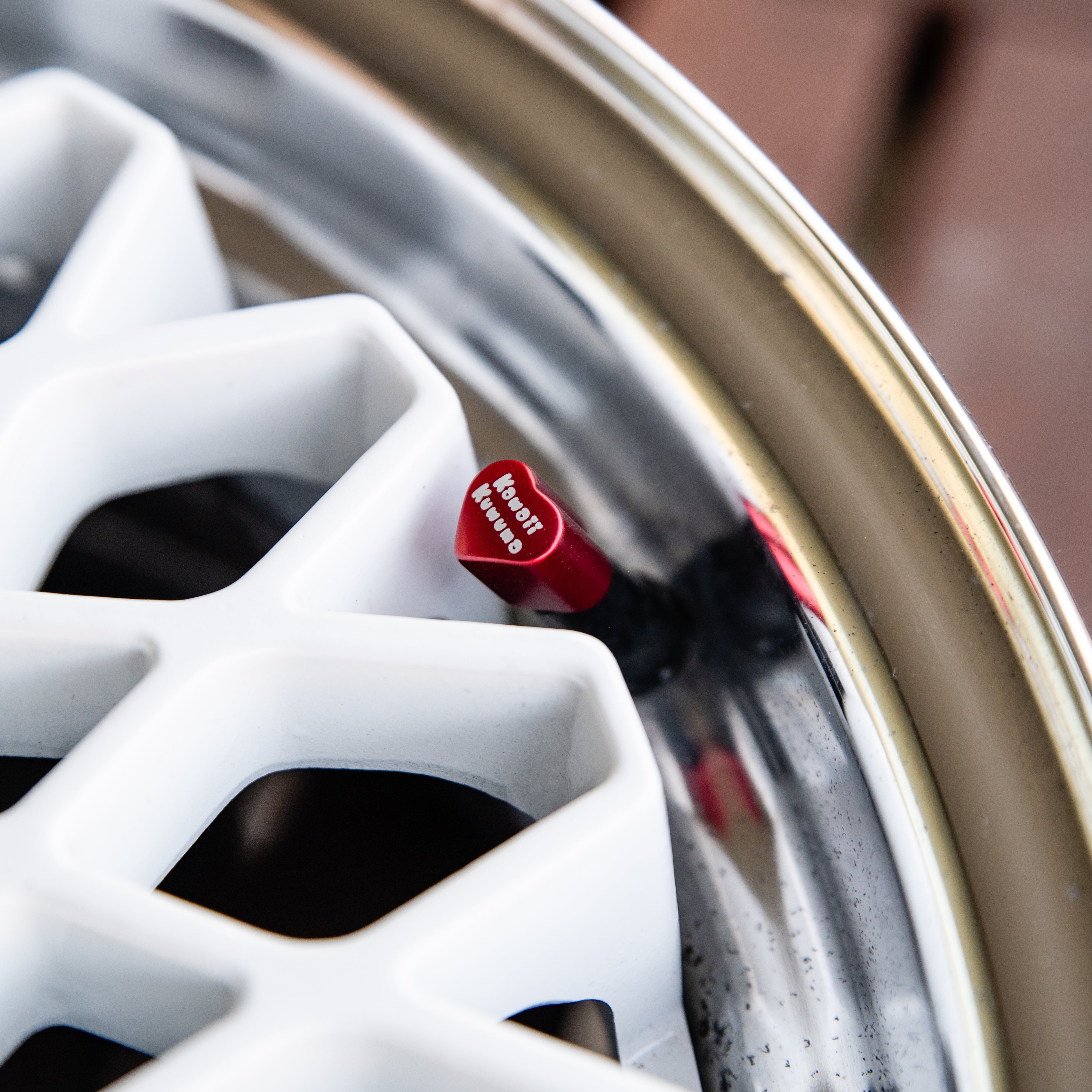 Heart Shaped Valve Stem Caps