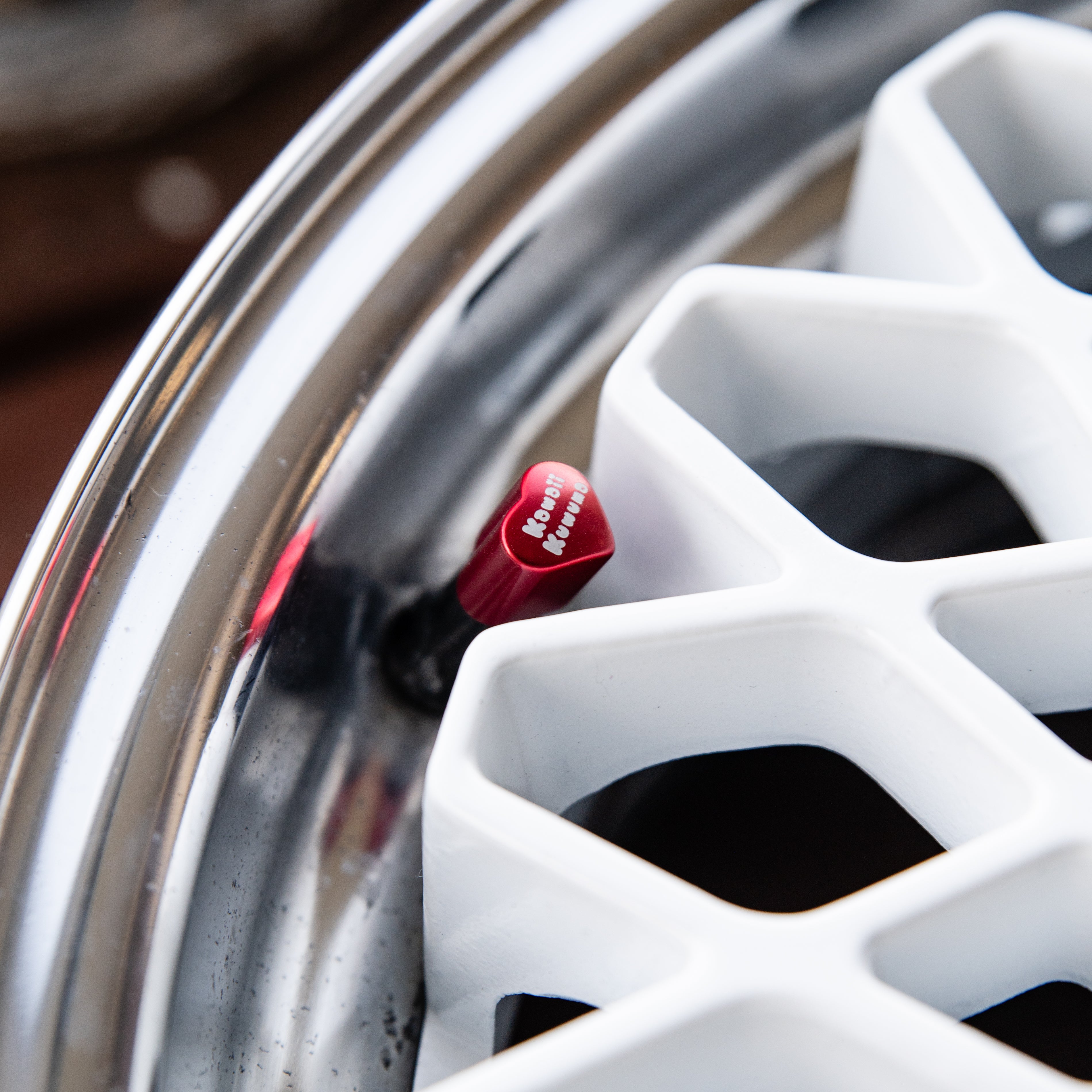 Heart Shaped Valve Stem Caps