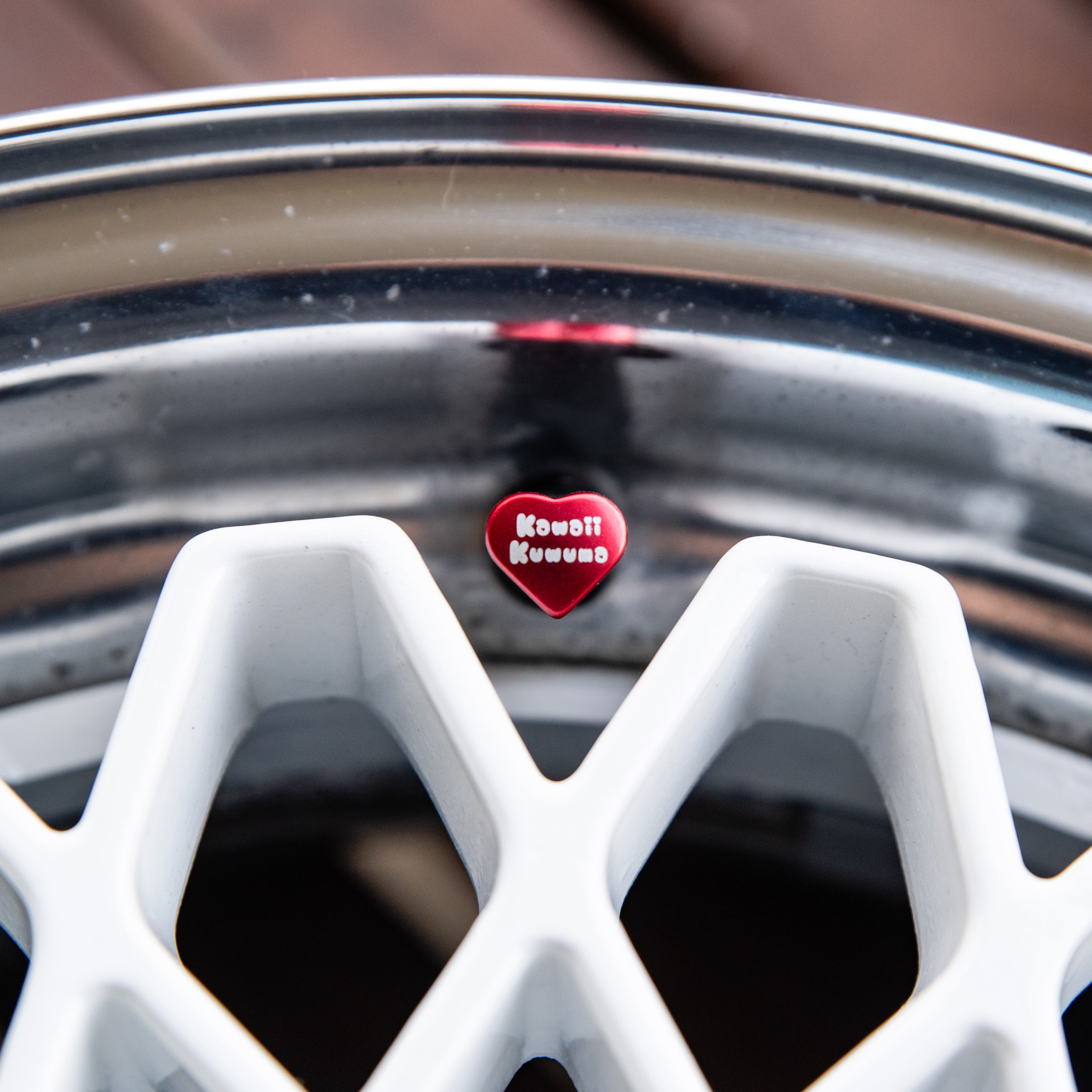 Heart Shaped Valve Stem Caps