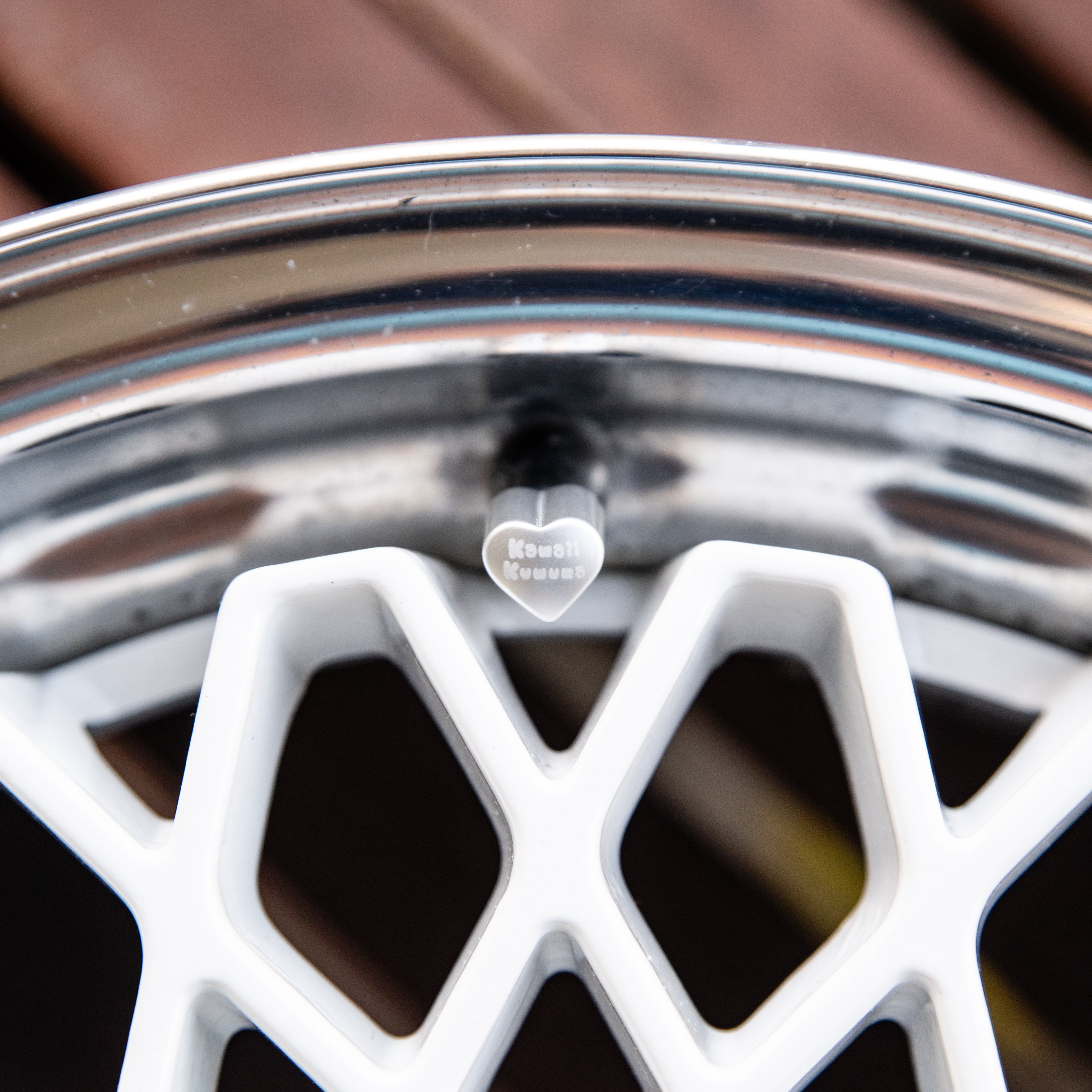Heart Shaped Valve Stem Caps