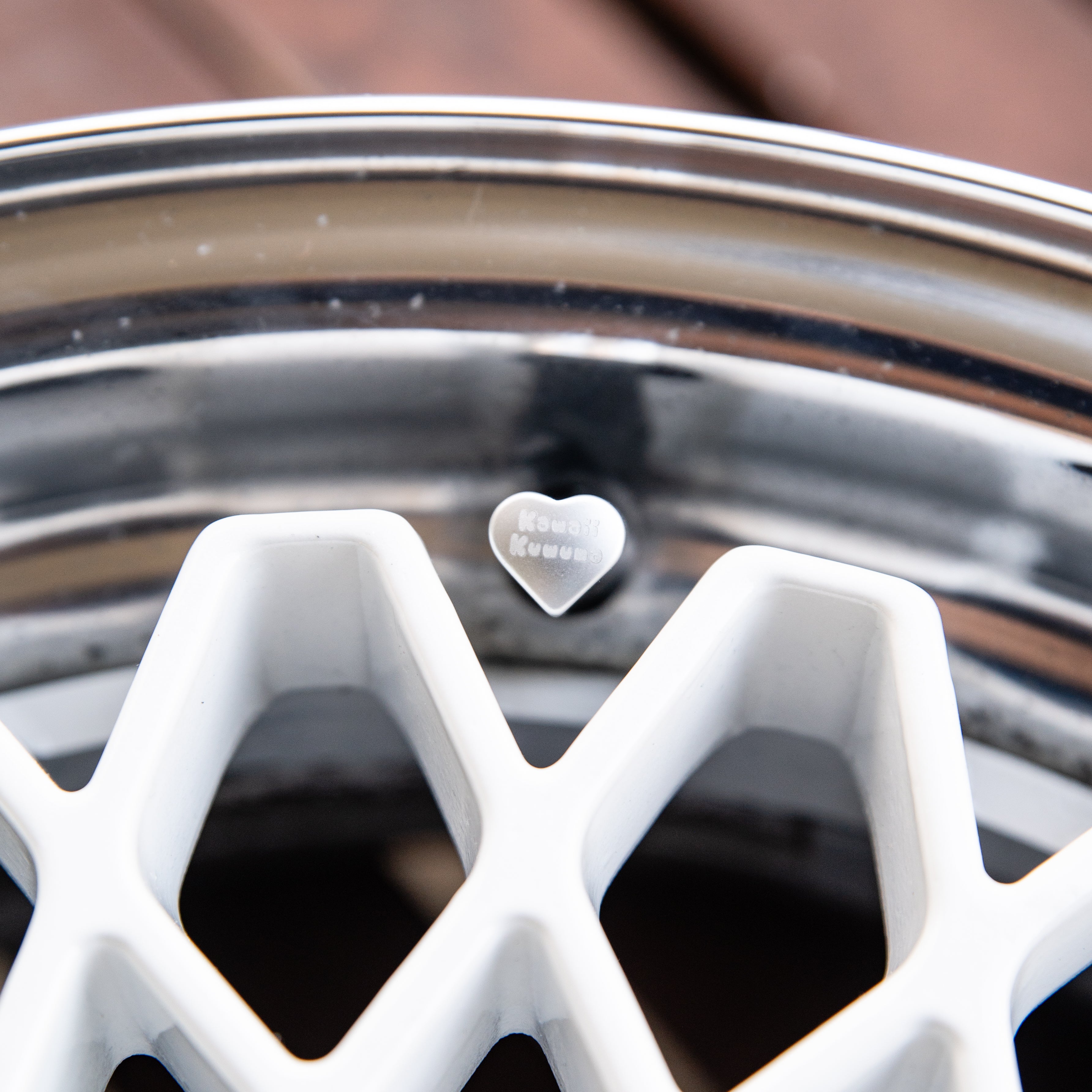 Heart Shaped Valve Stem Caps