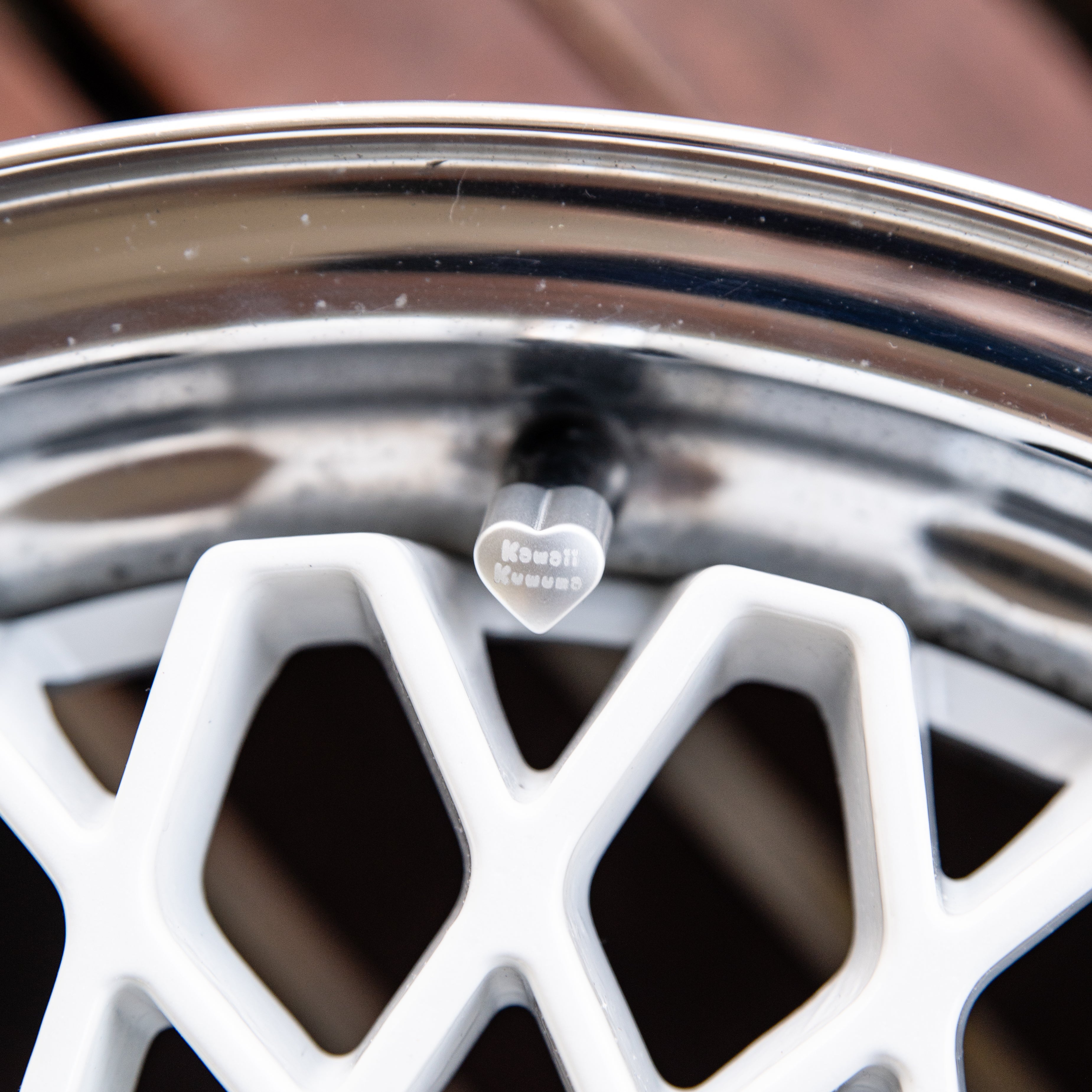Heart Shaped Valve Stem Caps