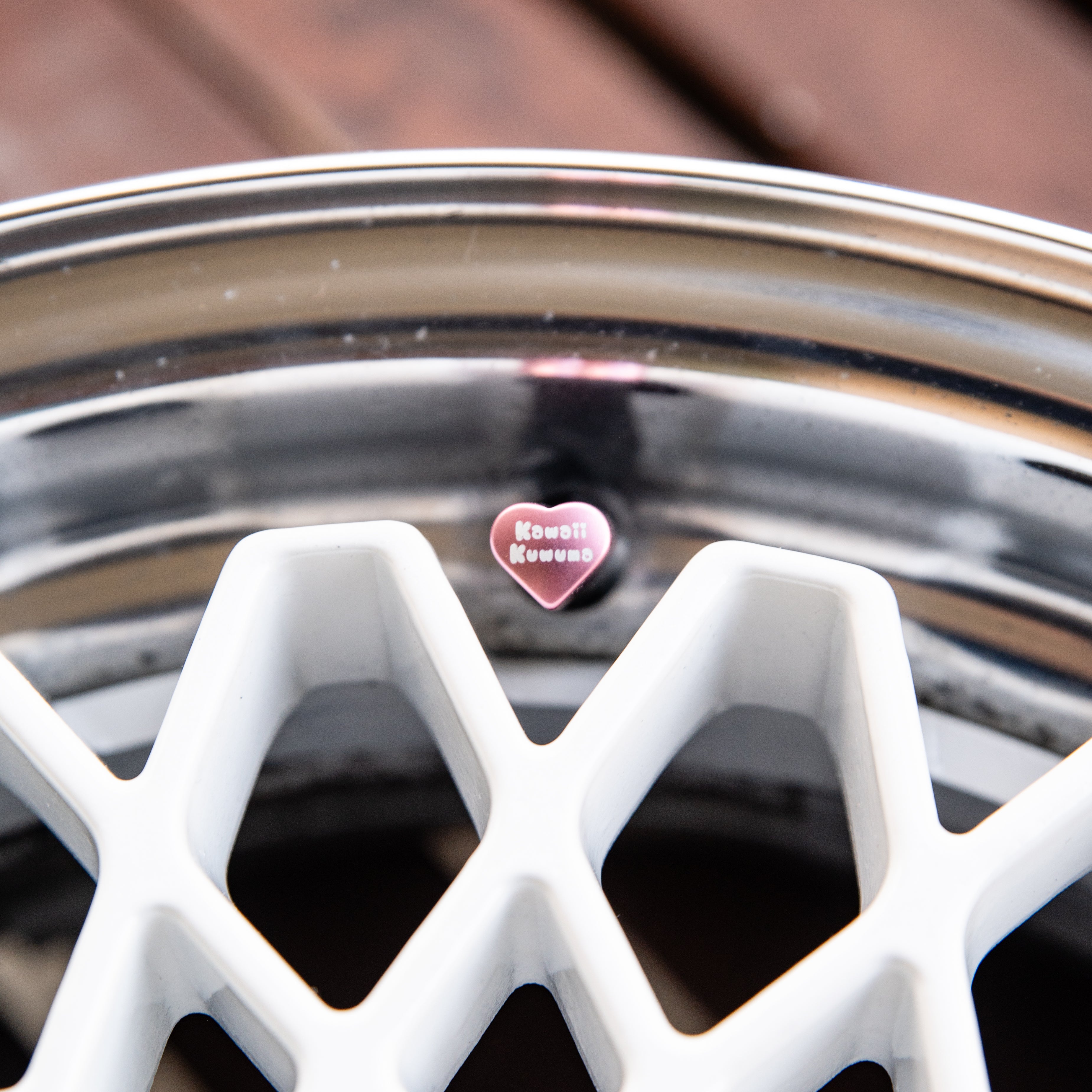 Heart Shaped Valve Stem Caps