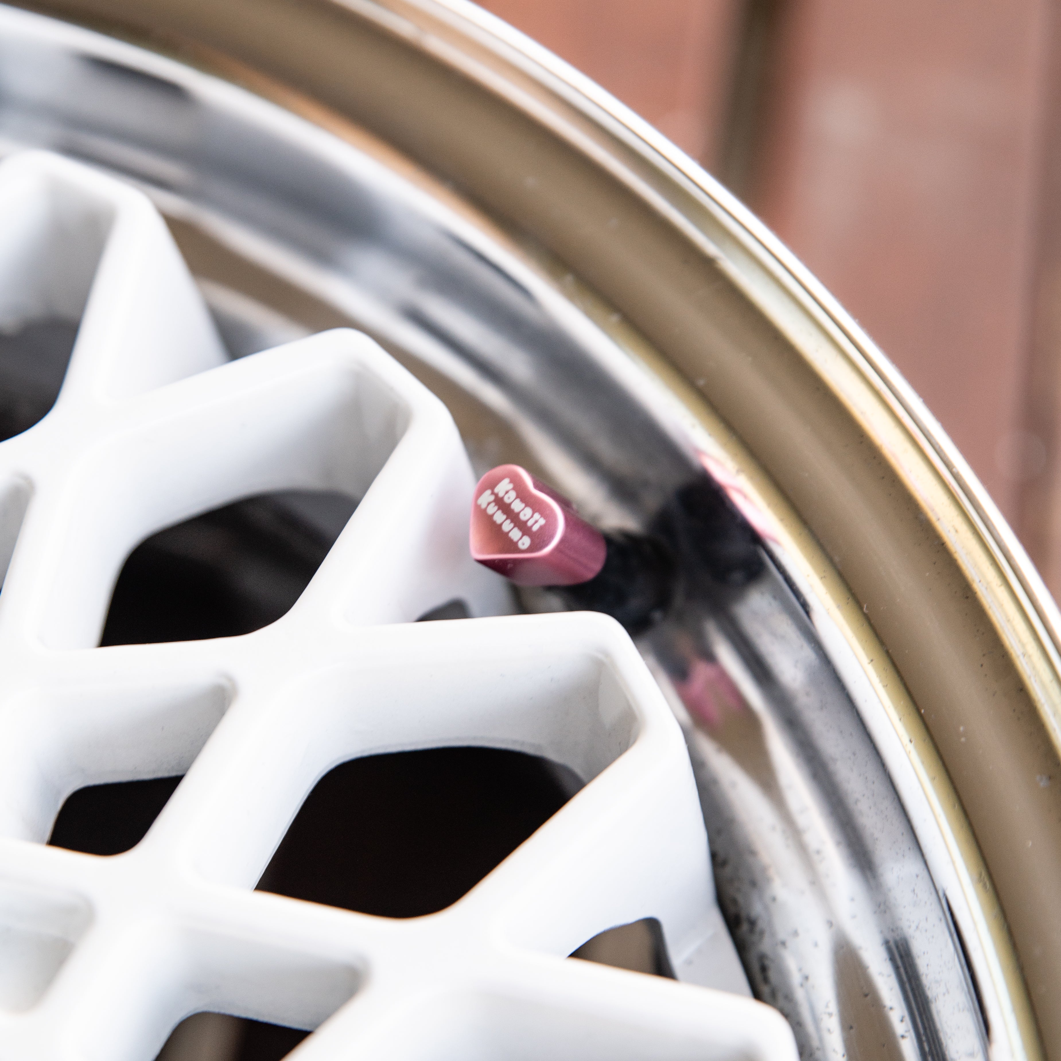 Heart Shaped Valve Stem Caps