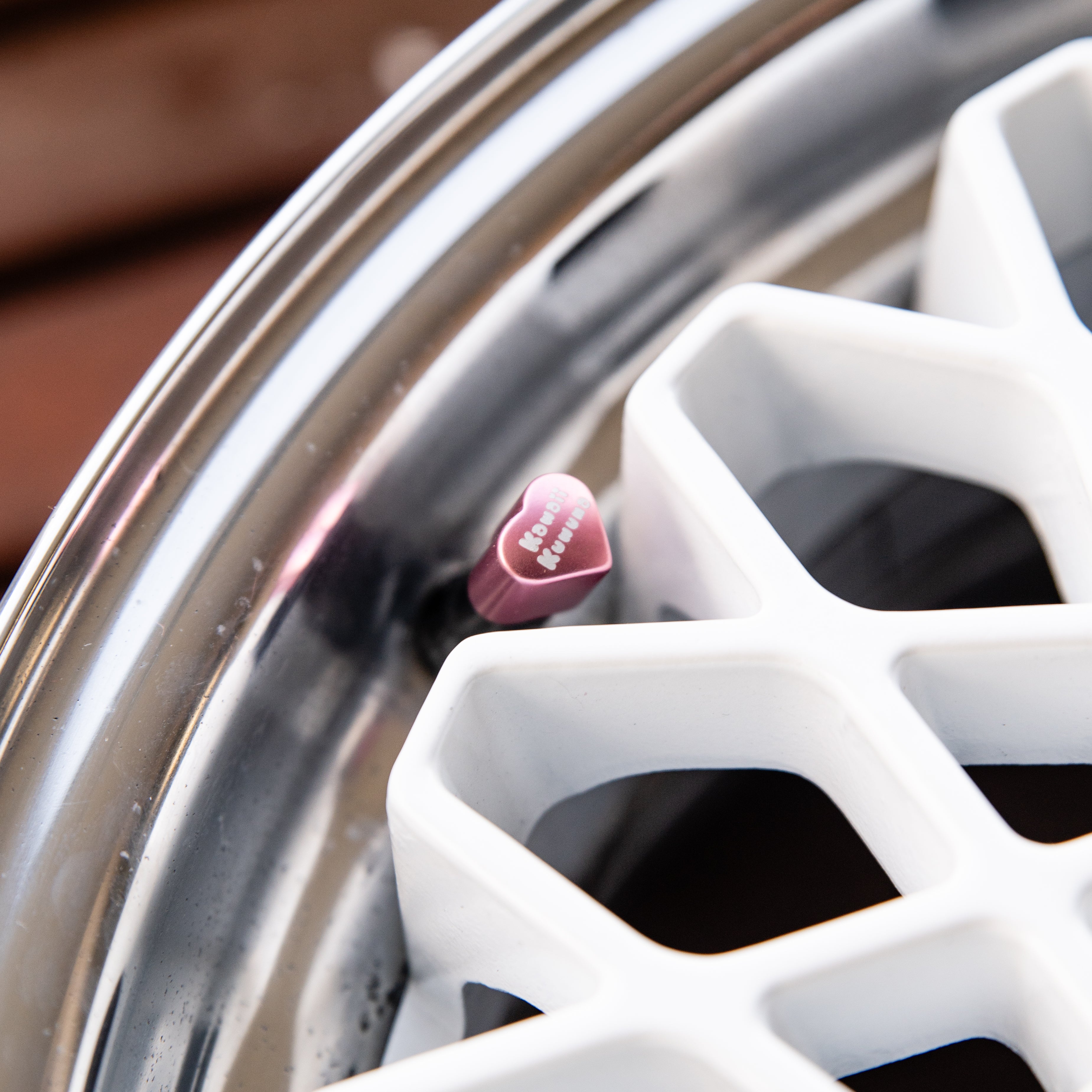 Heart Shaped Valve Stem Caps