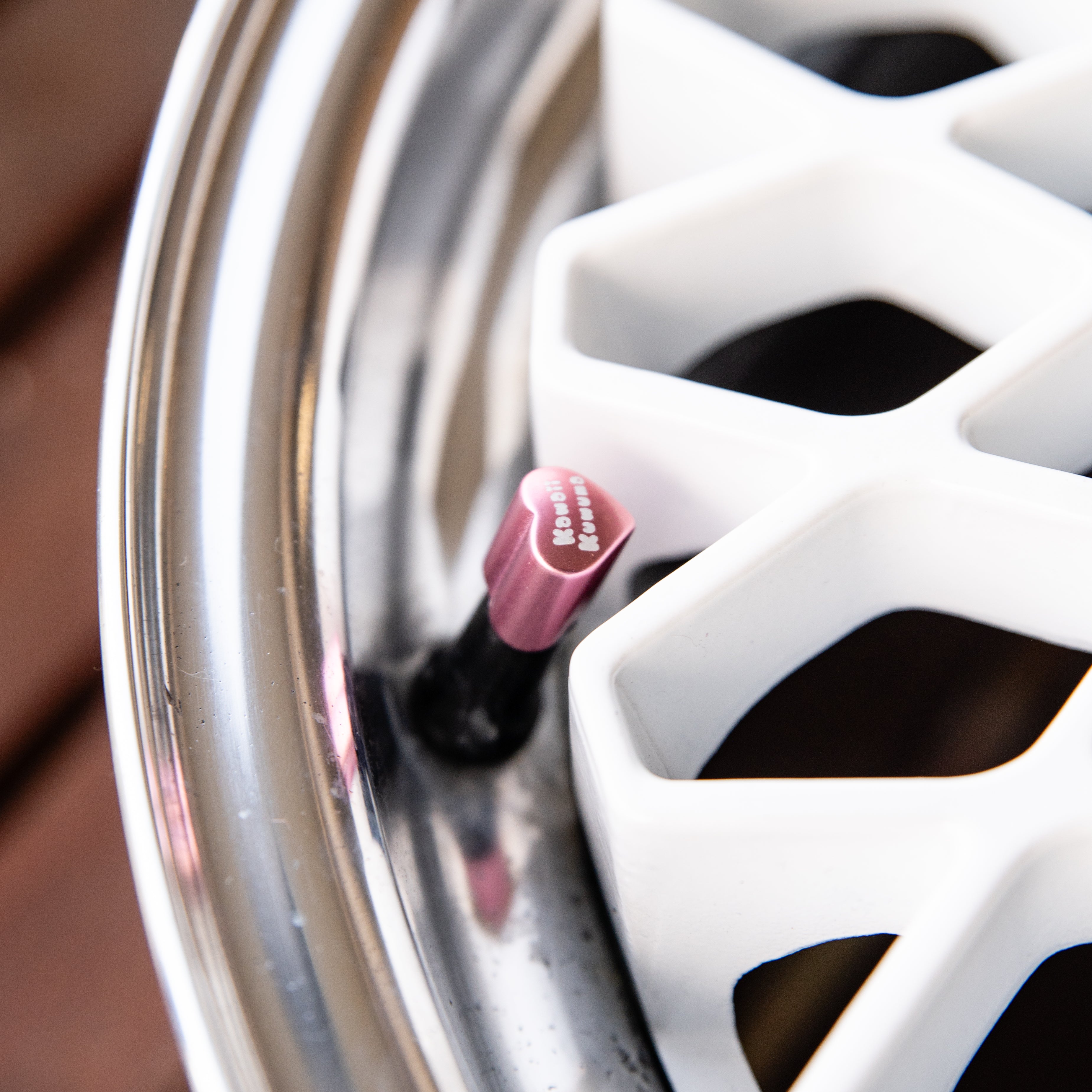 Heart Shaped Valve Stem Caps