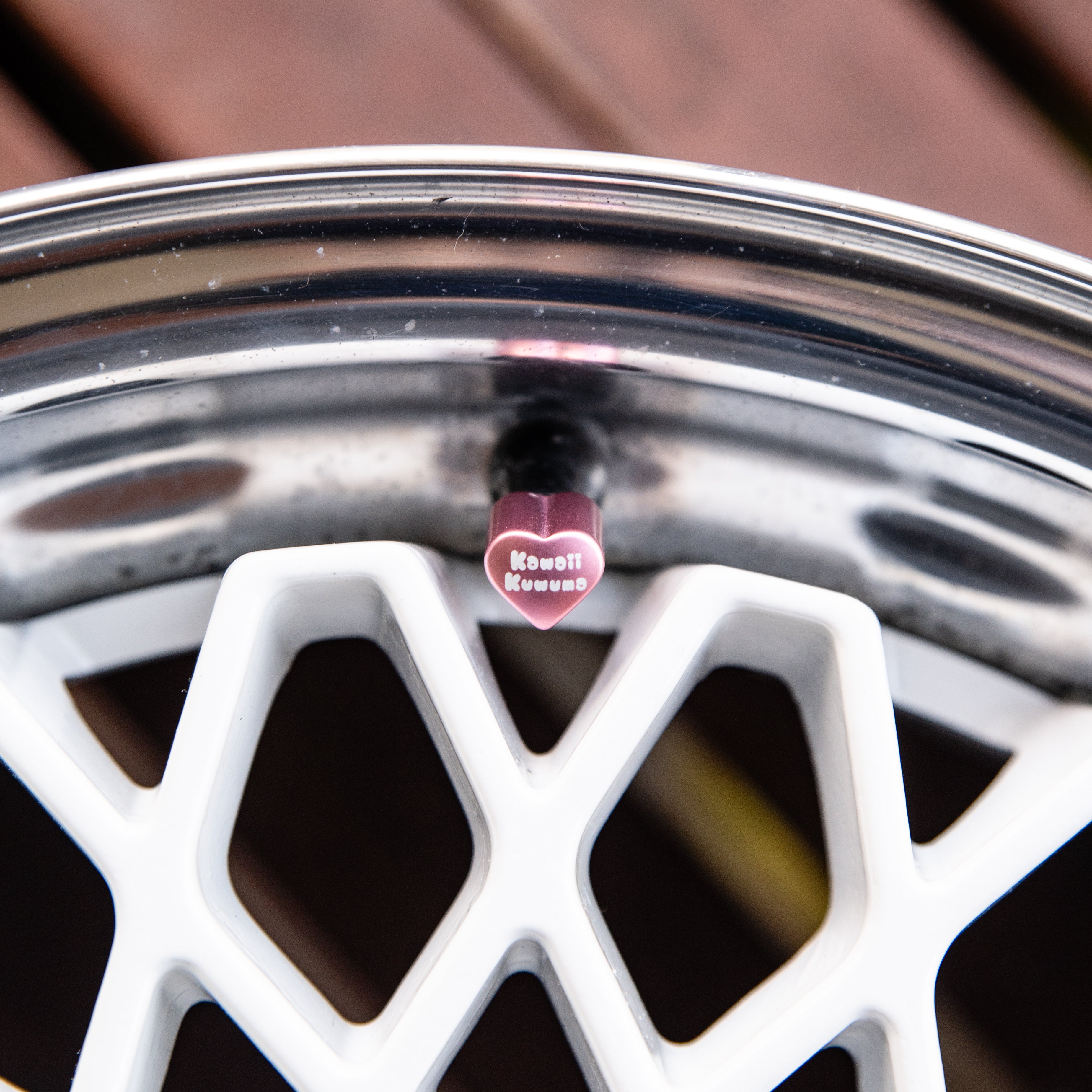 Heart Shaped Valve Stem Caps