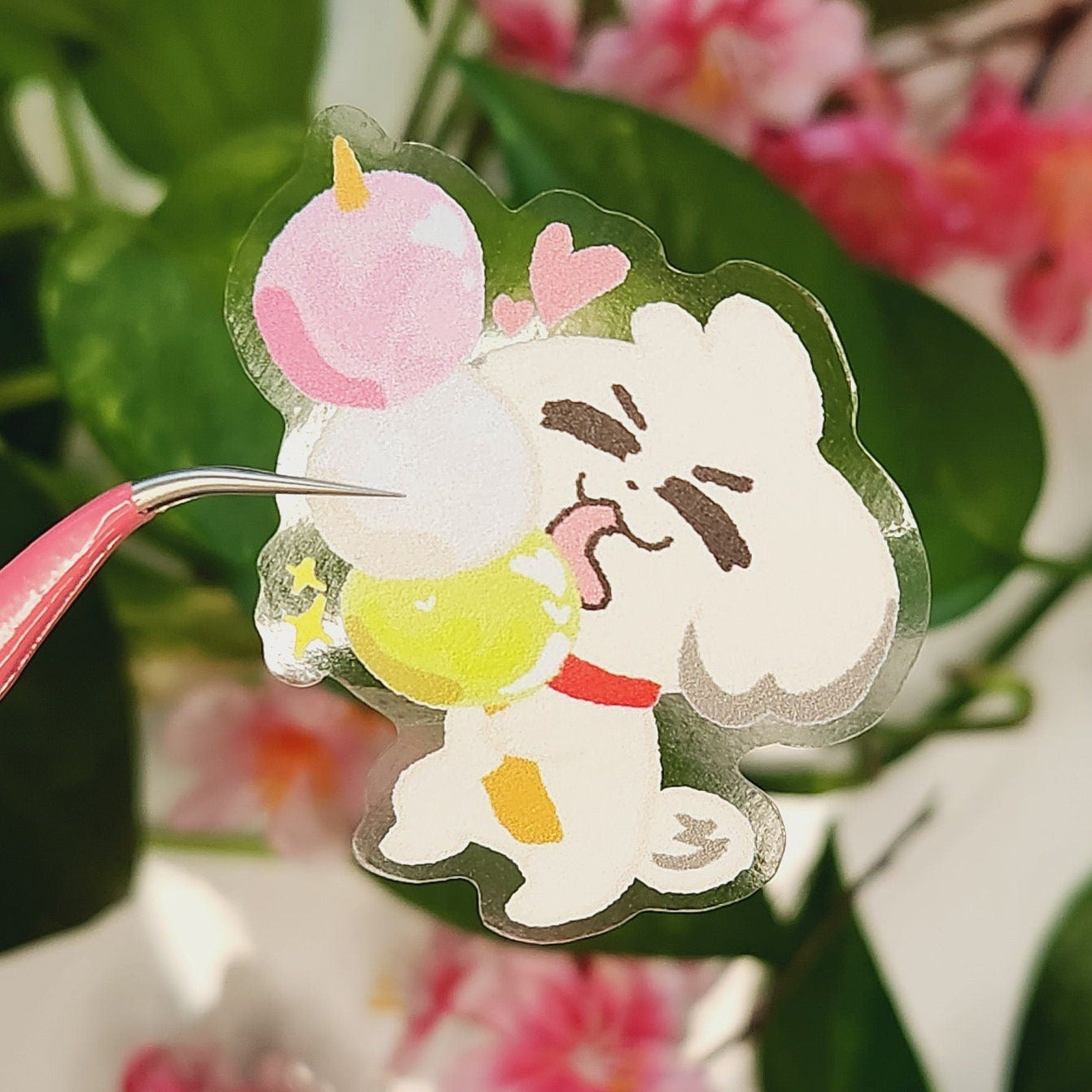 Mochi Dango Transparent Vinyl Sticker