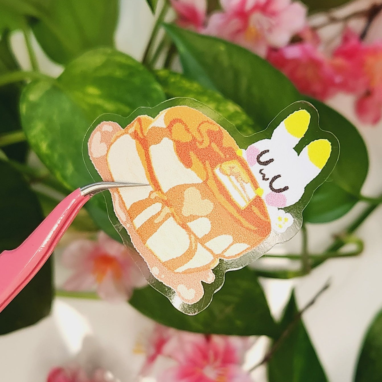 uwu fluffy fuwa souffle pancakes Transparent Vinyl Sticker