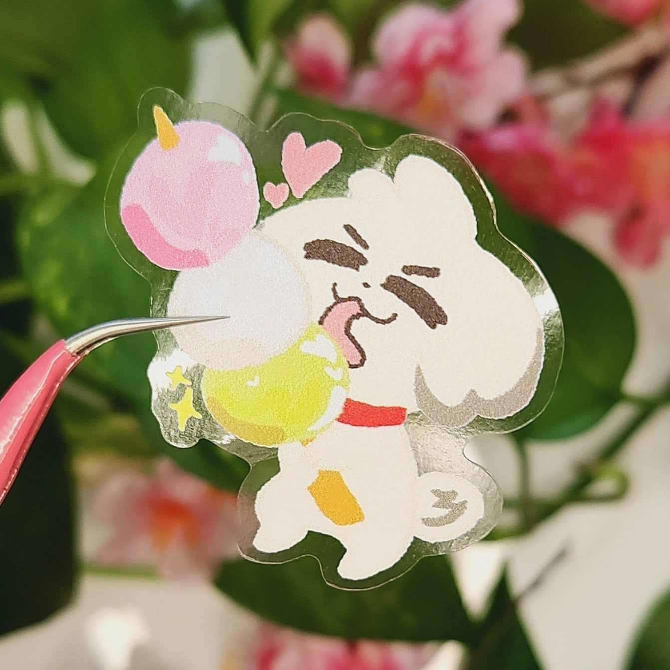 Mochi Dango Transparent Vinyl Sticker