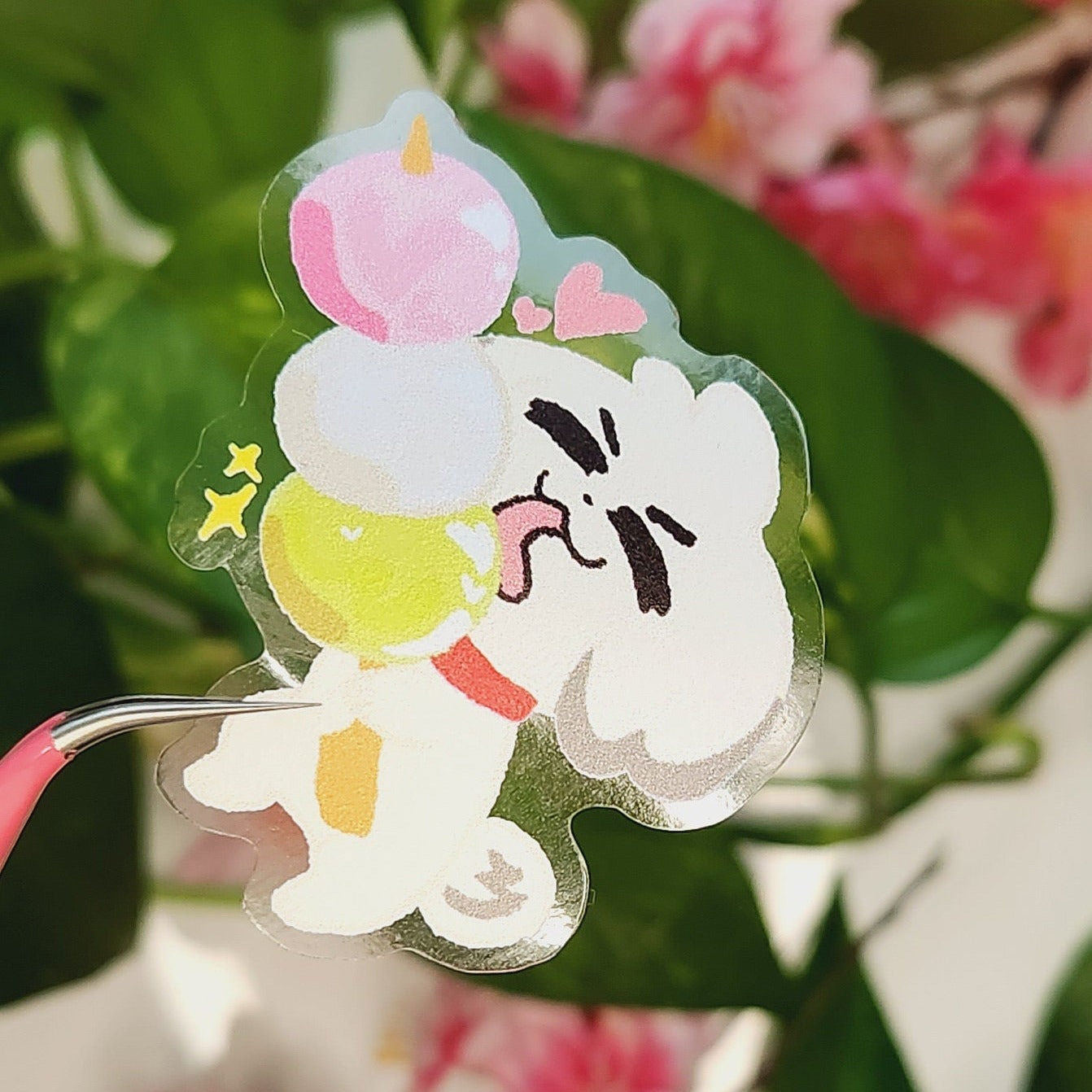Mochi Dango Transparent Vinyl Sticker