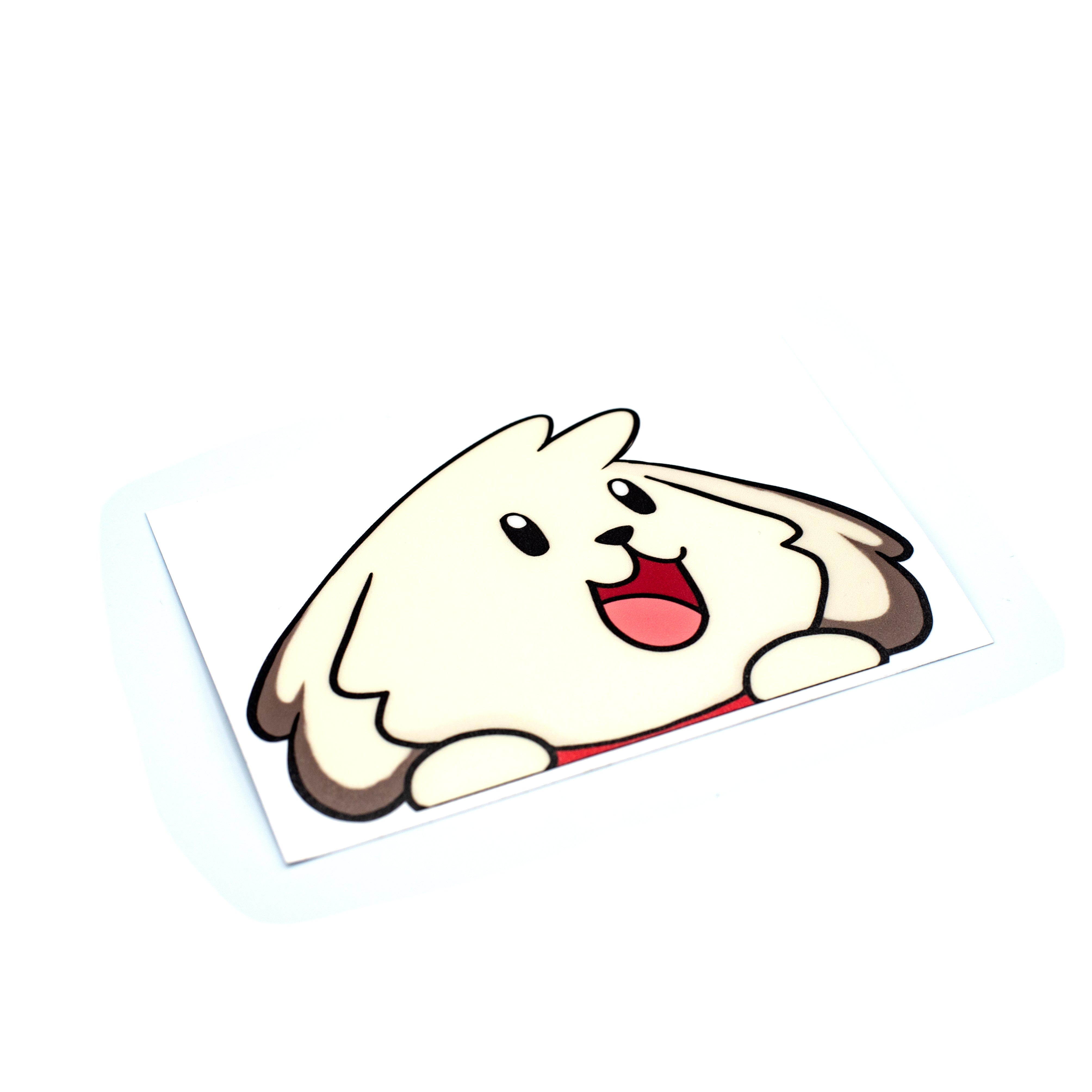 Peeking Mochi Vinyl Peeker Decal
