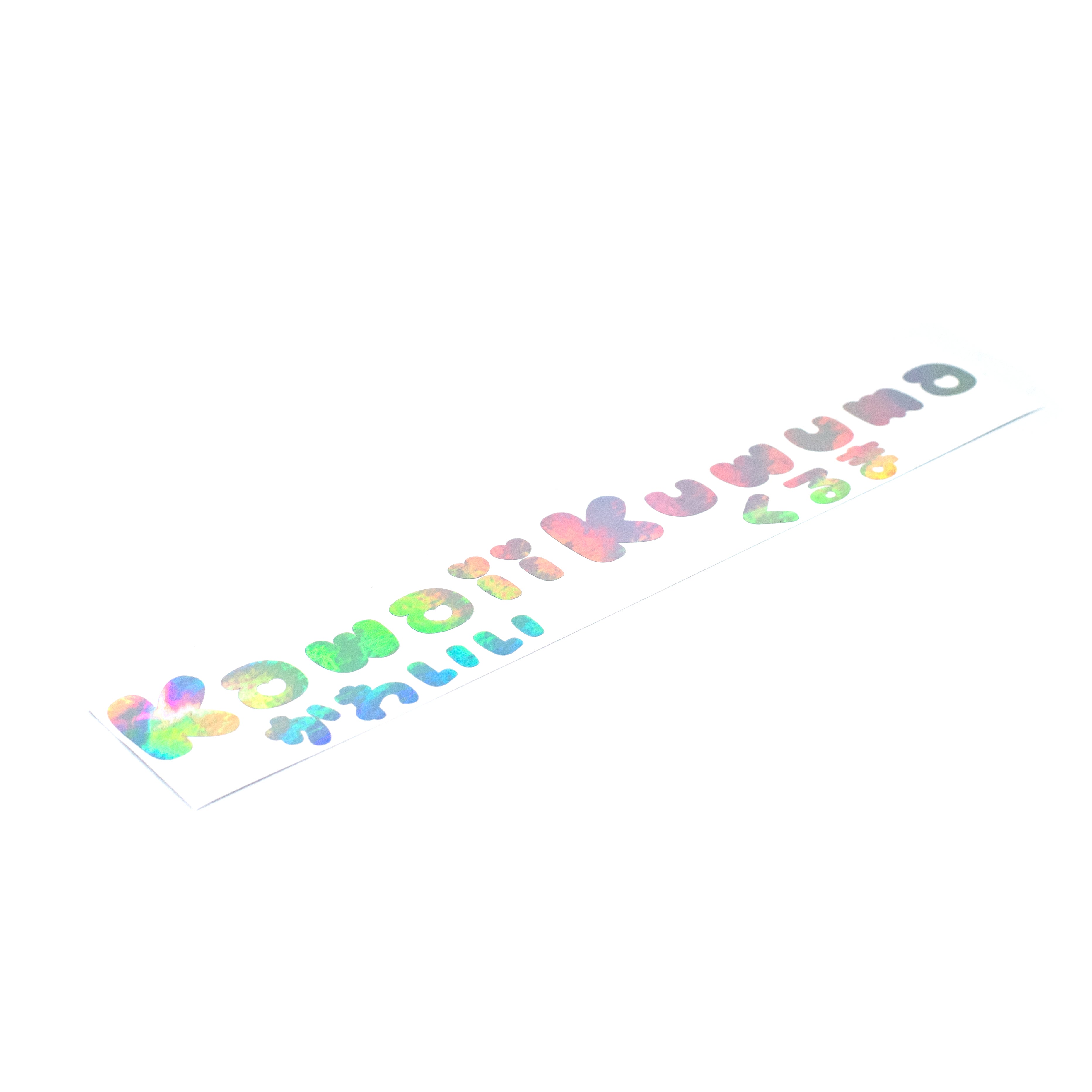Kawaii Kuwuma Logo Die-Cut Holographic Vinyl Sticker