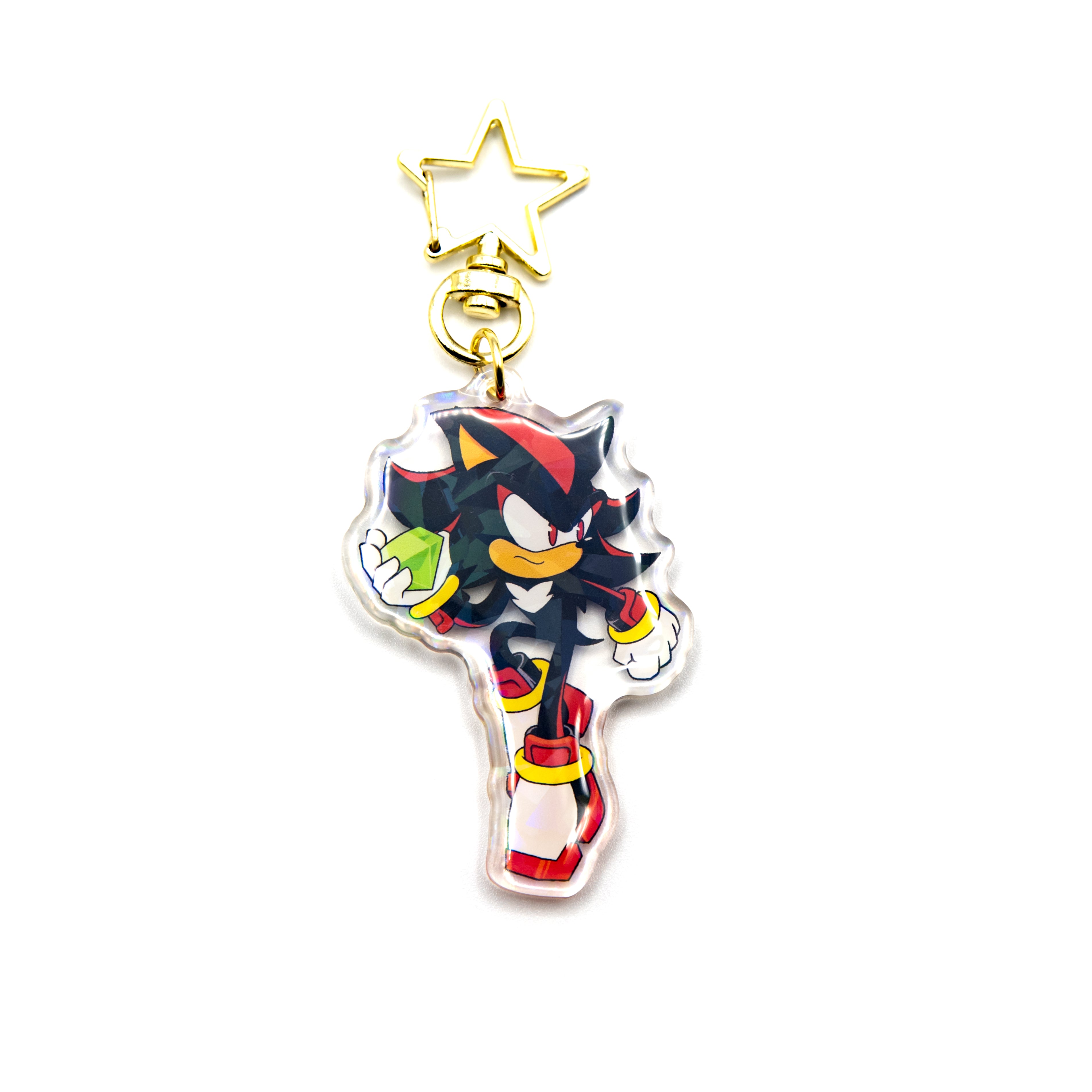 Shadow Chaos Emerald Acrylic Charm