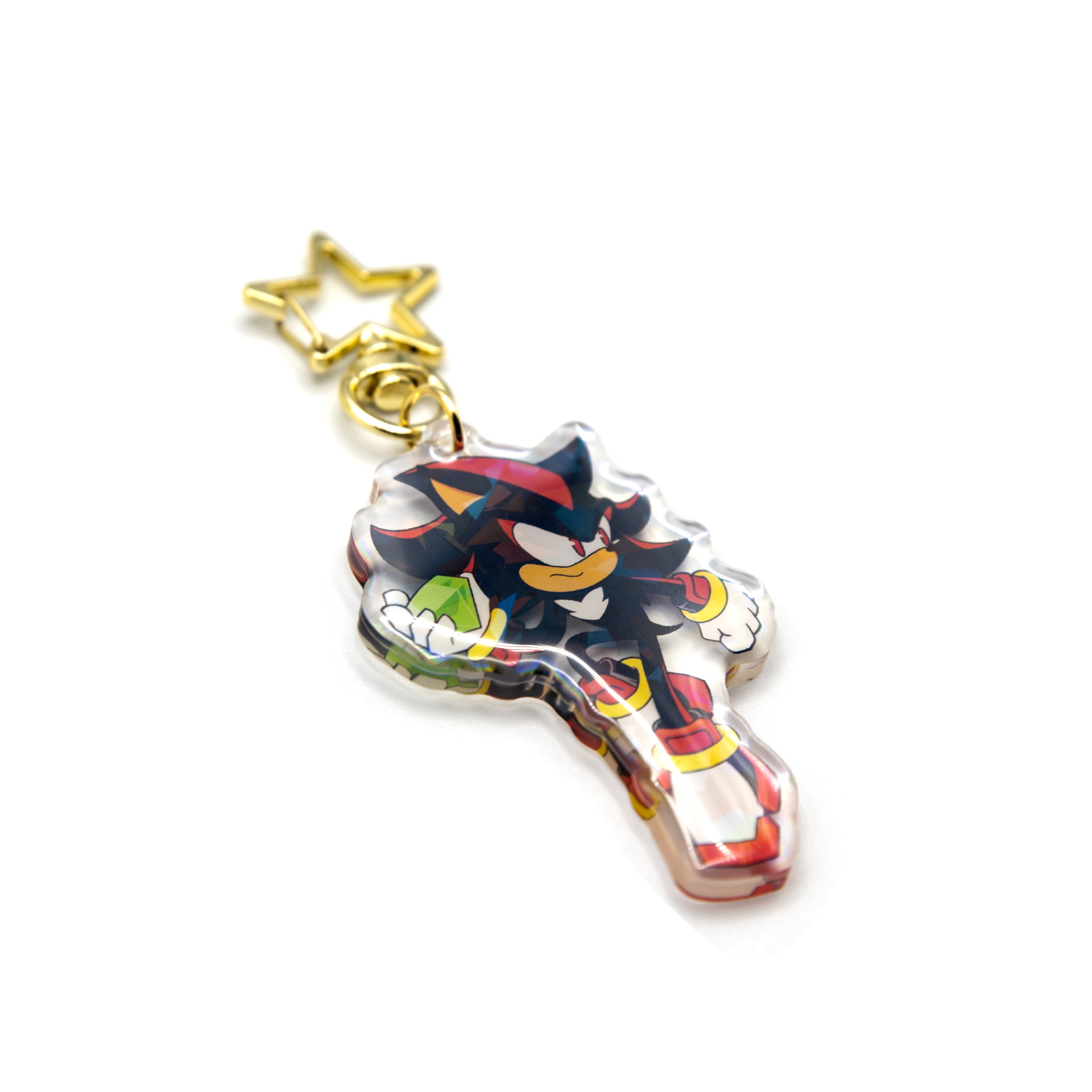 Shadow the Hedgehog Chaos Emerald Acrylic Charm