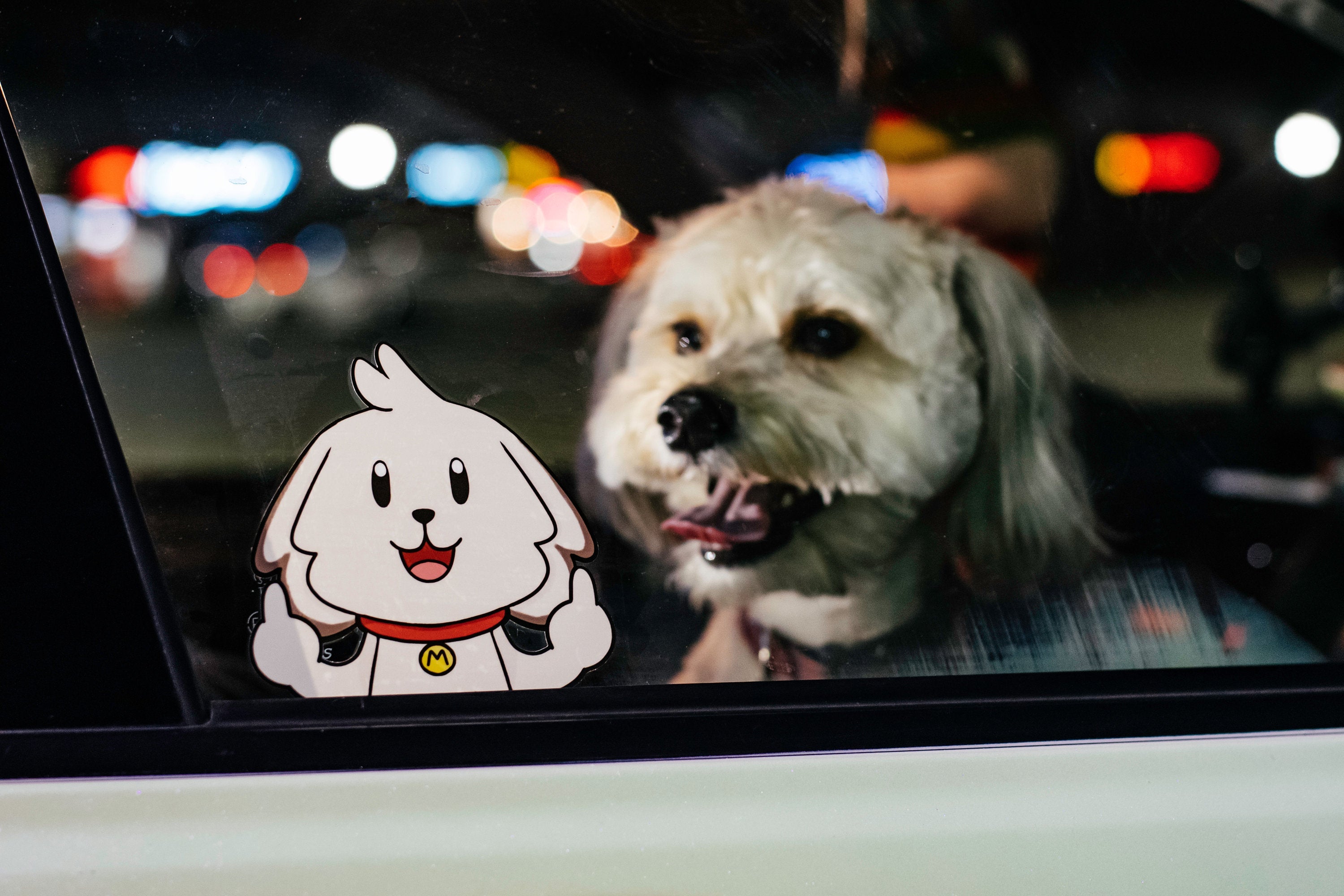 Flipping Mochi Vinyl Peeker Decal