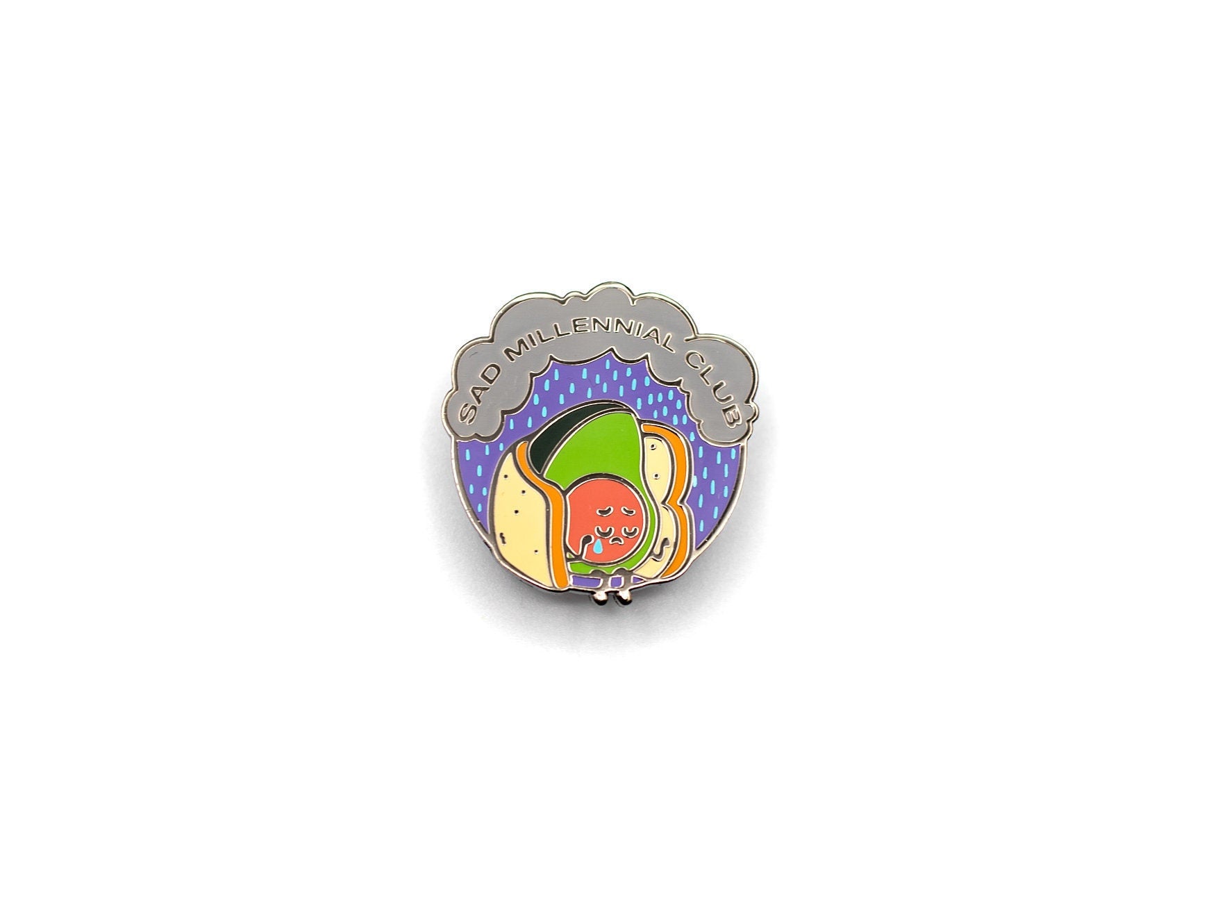 Sad Millennial Club - Mental Health Awareness Hard Enamel Pin
