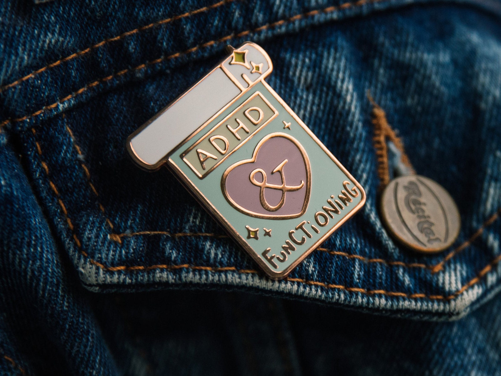 ADHD & Functioning - Mental Health Awareness Hard Enamel Pin