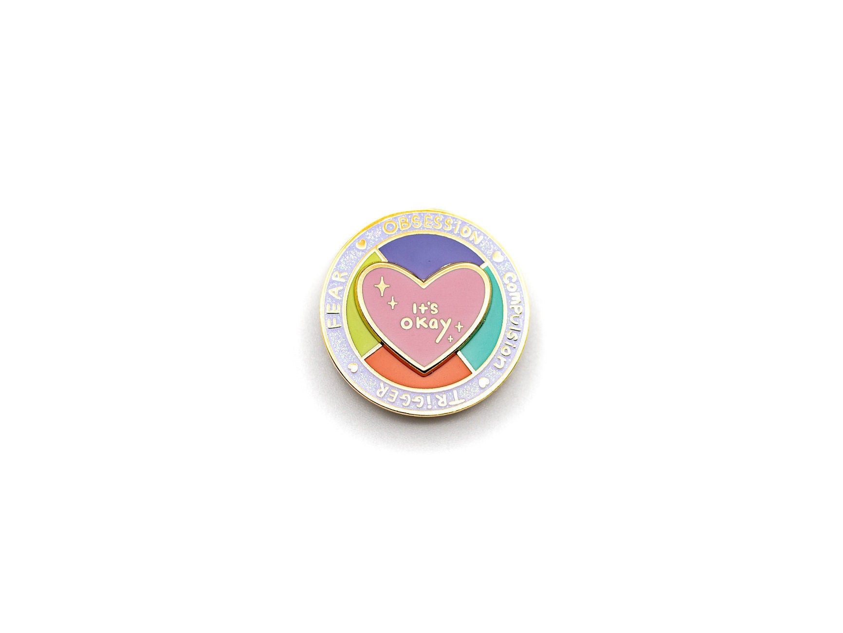OCD Spinning Pin - Mental Health Awareness Hard Enamel Pin