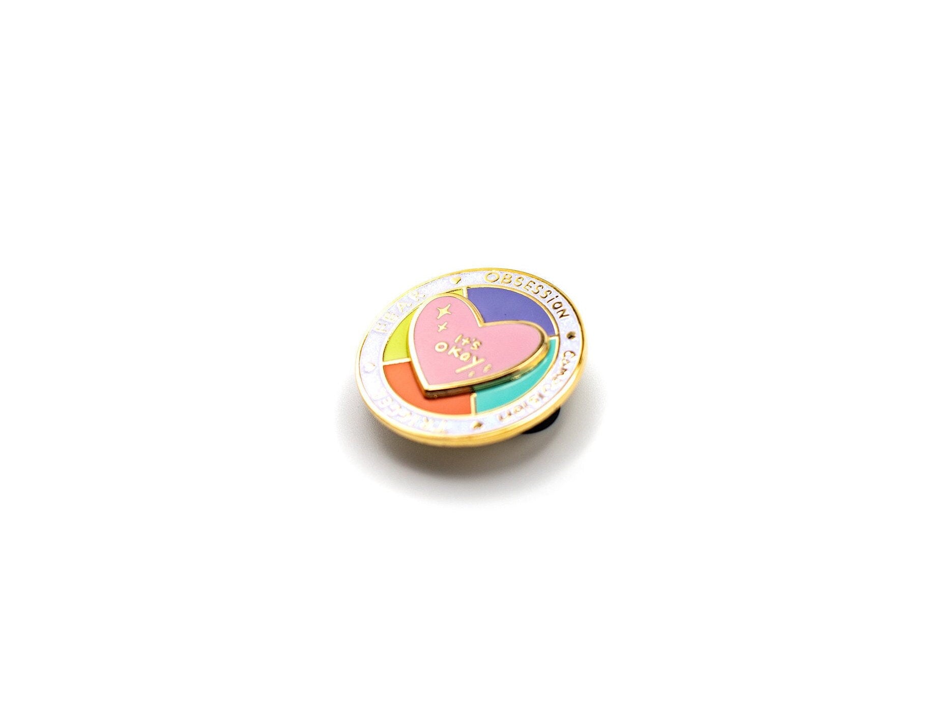 OCD Spinning Pin - Mental Health Awareness Hard Enamel Pin