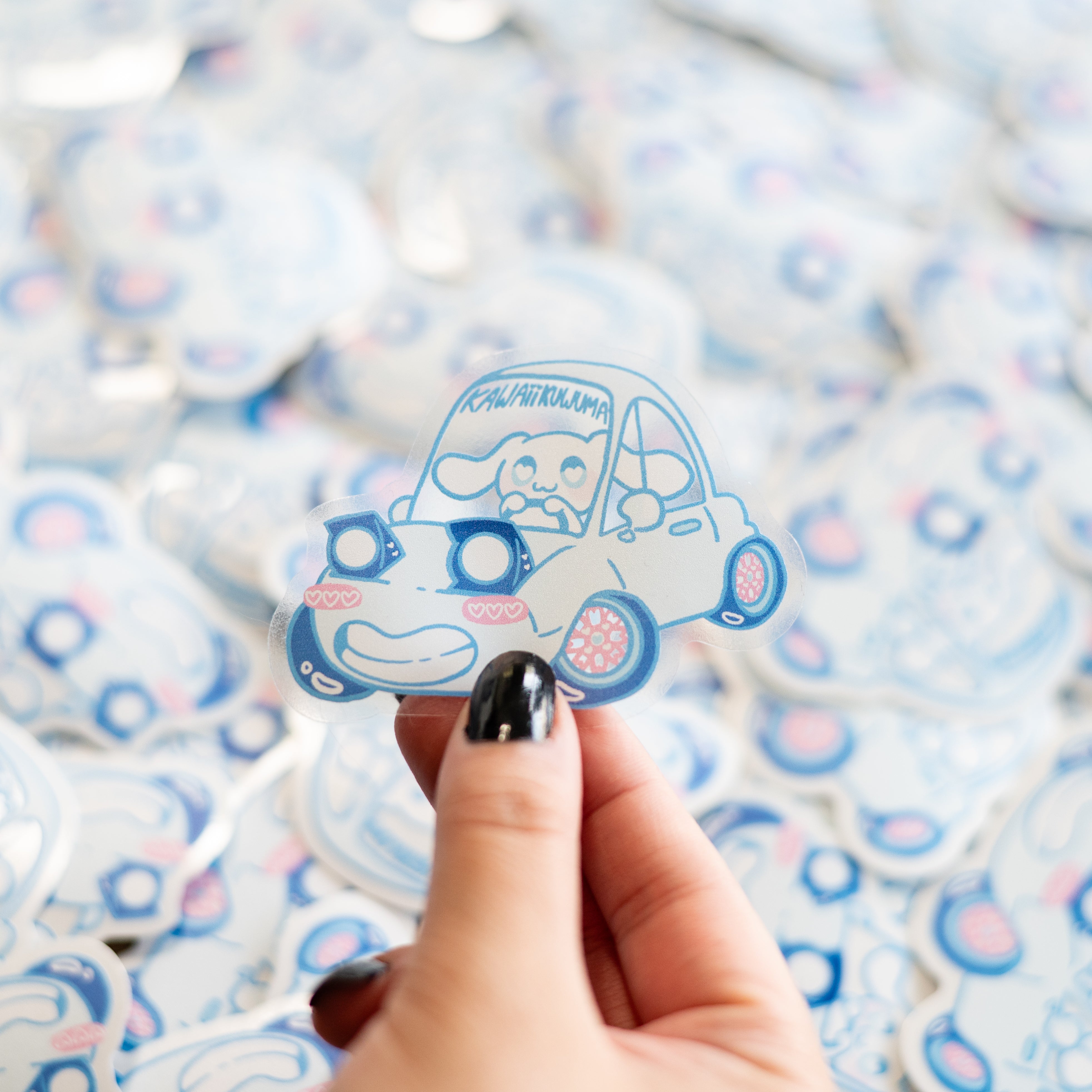 Cinnamoroll x Miata Transparent Vinyl Sticker