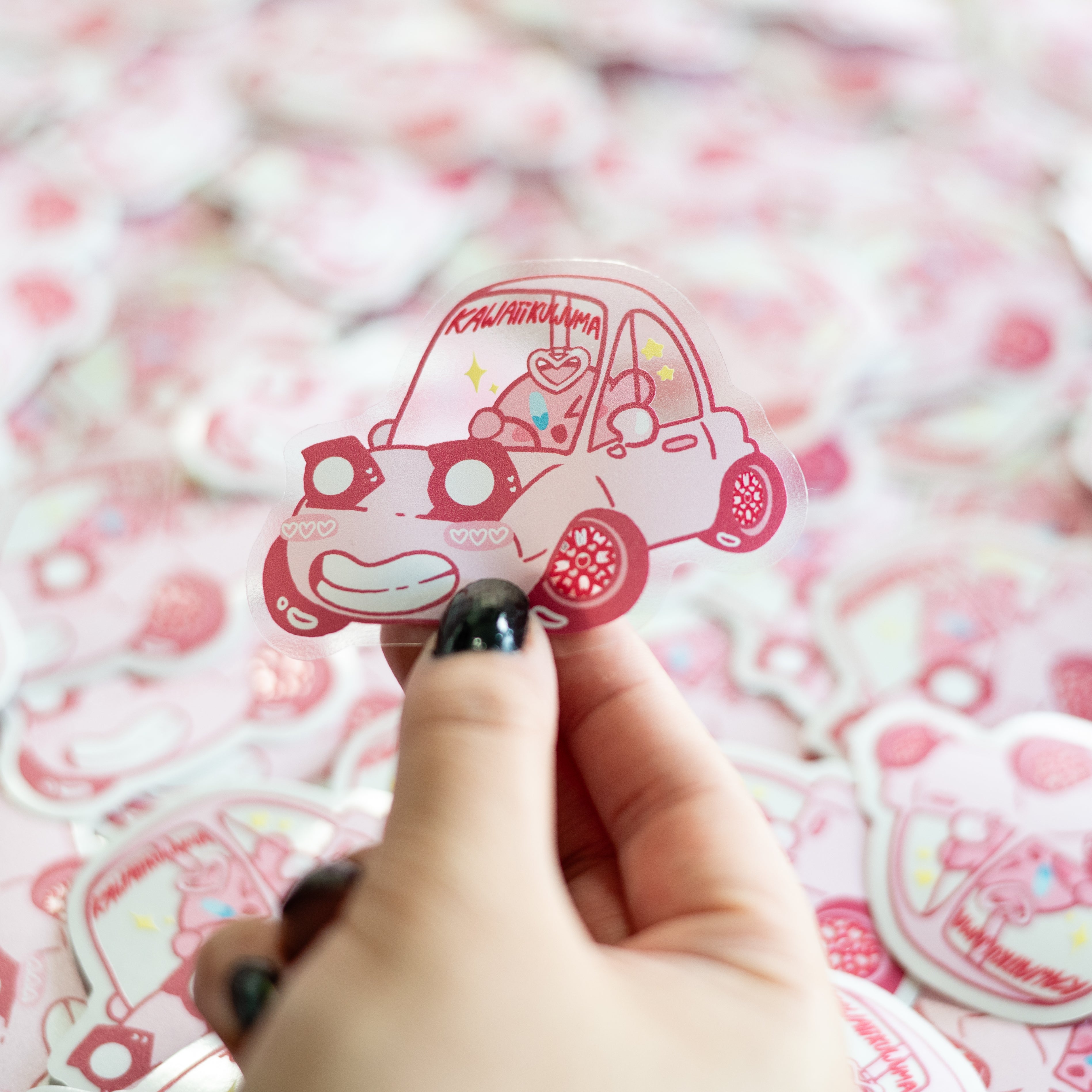 Kirby Miata Transparent Vinyl Sticker