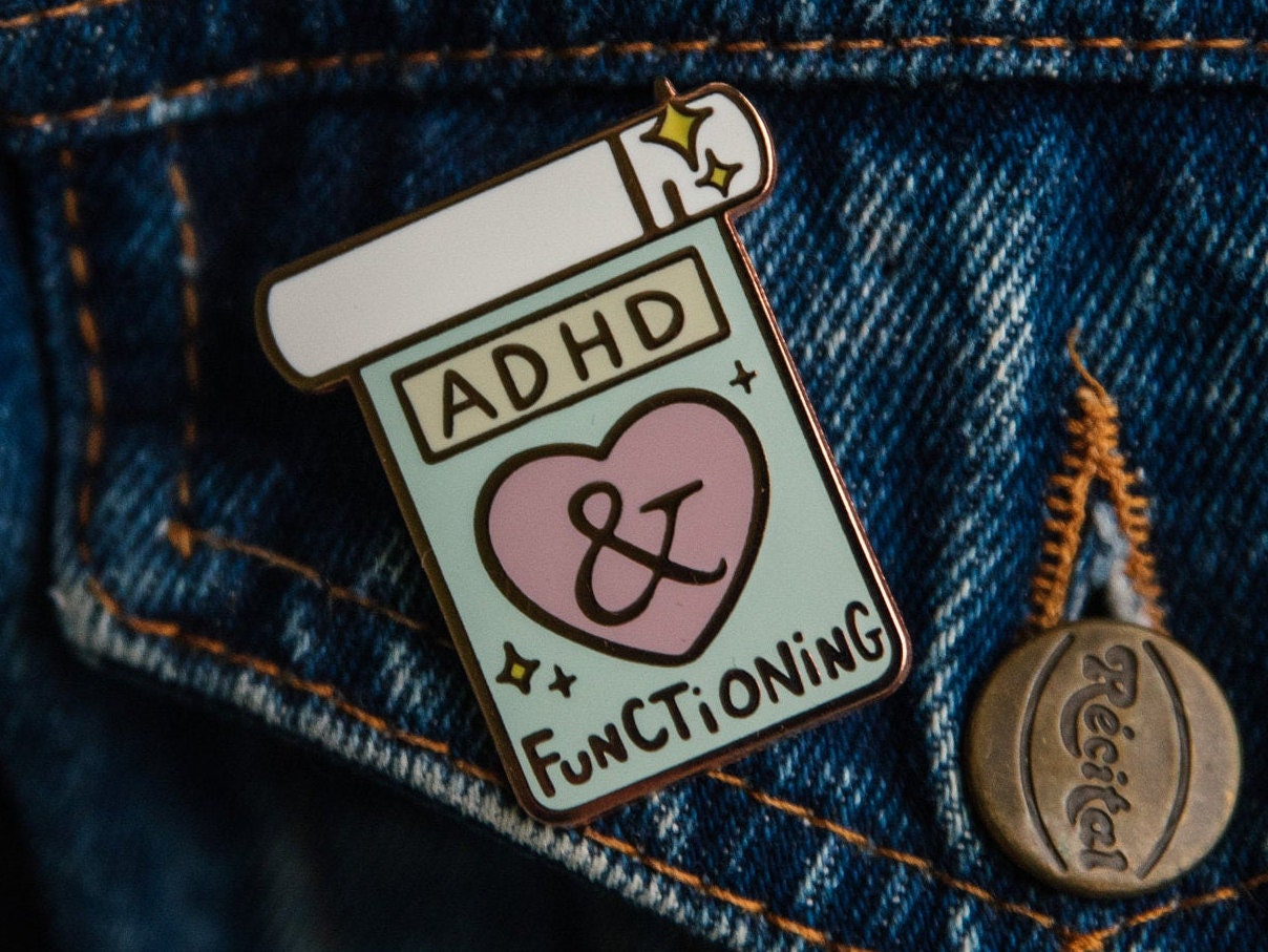 ADHD & Functioning - Mental Health Awareness Hard Enamel Pin