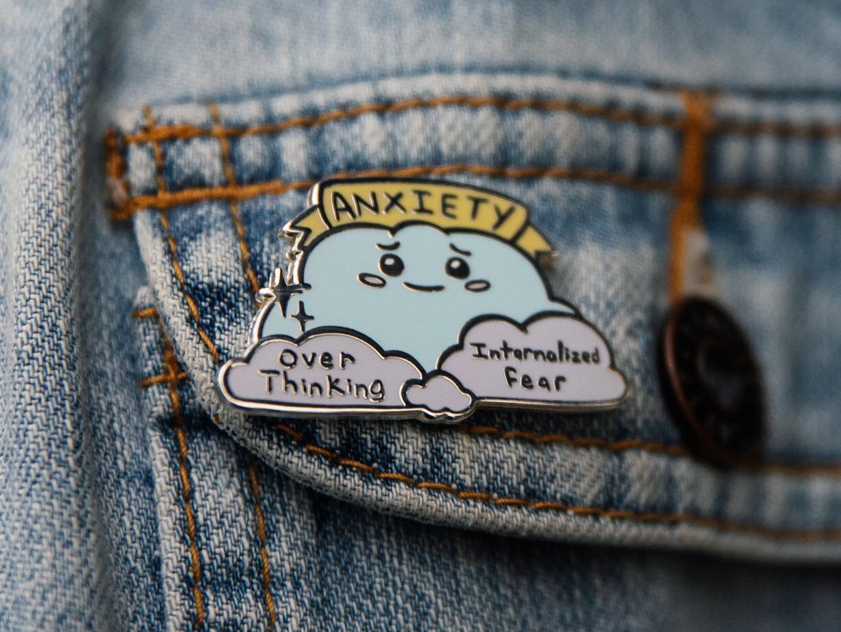 Anxiety Cloud - Mental Health Awareness Hard Enamel Pin